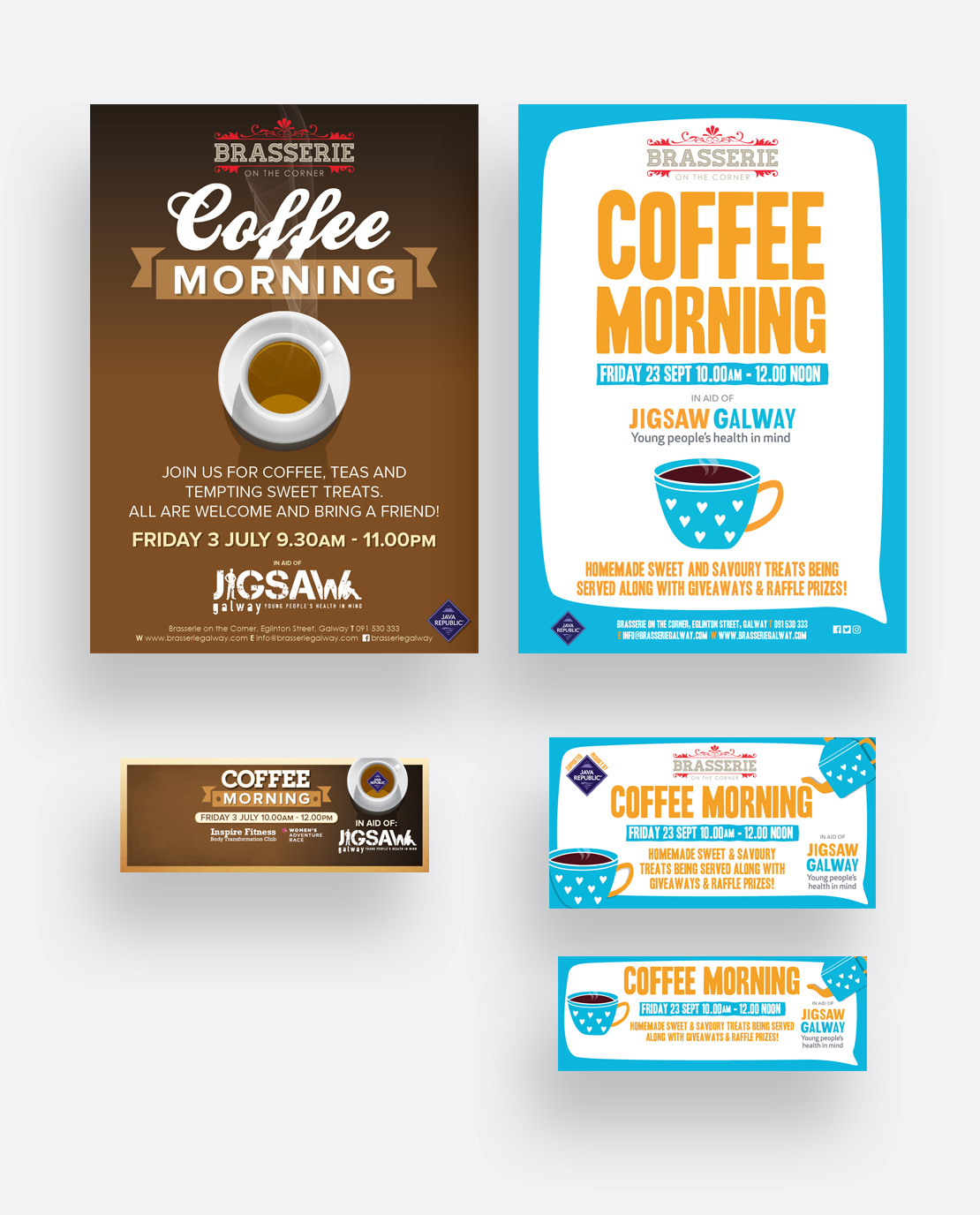 Brasserie on the Corner charity coffee morning promotions