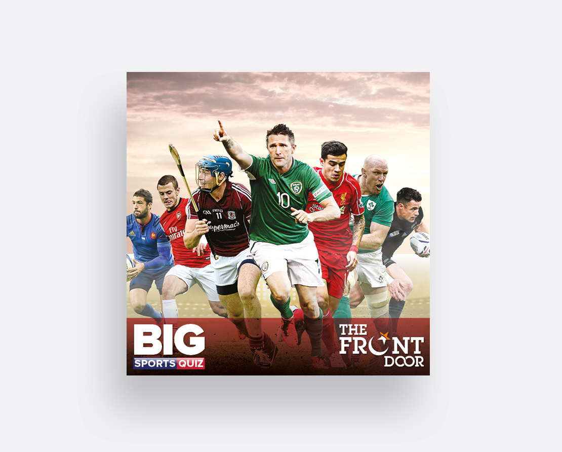 Promotional digital media post for The Front Door Big Sports Quiz