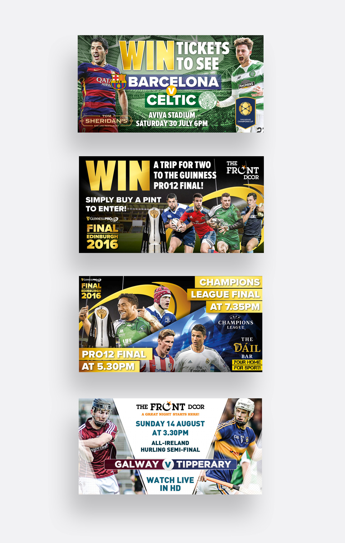 Promotional digital media for various sporting events