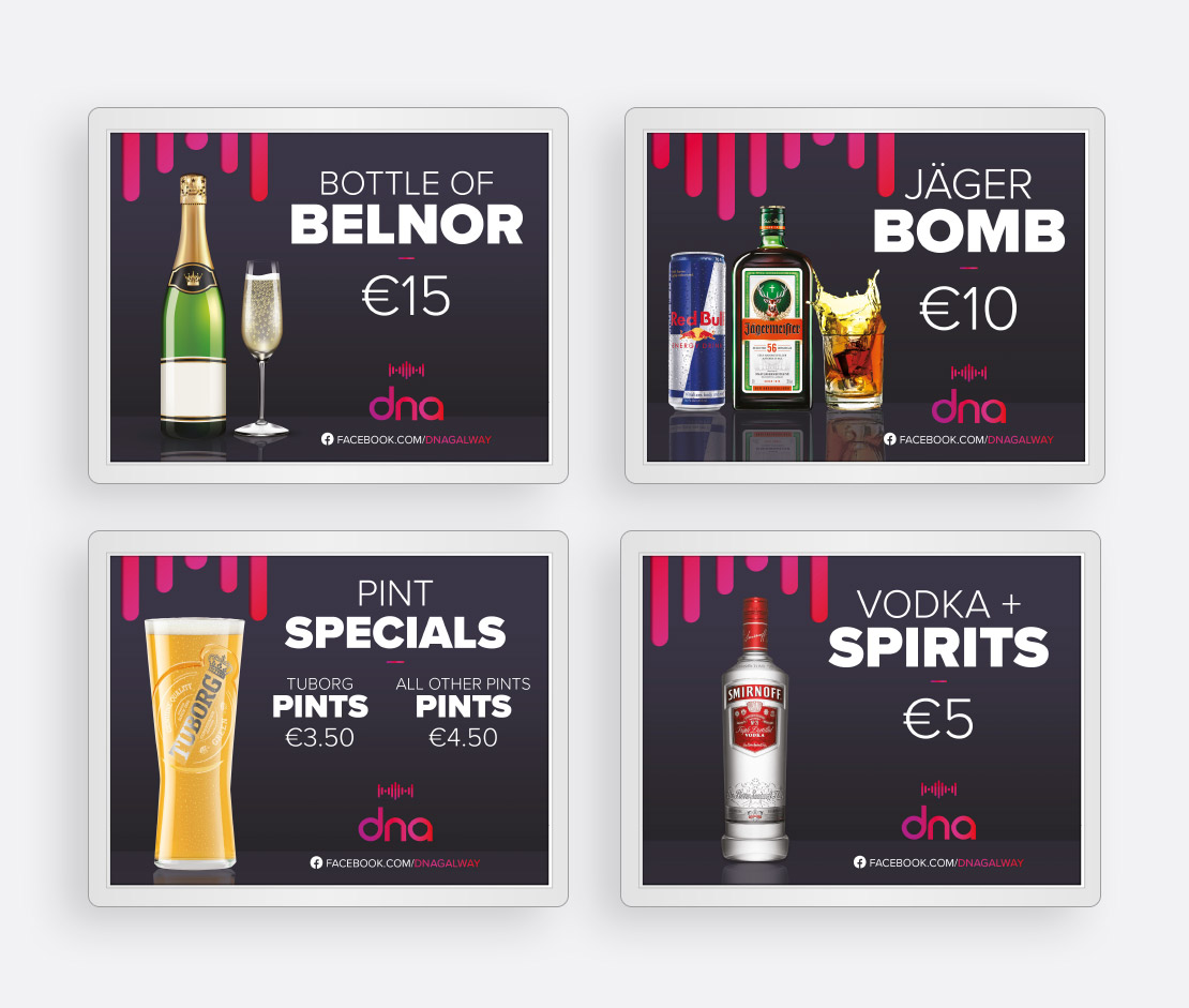dna digital promotional screen design