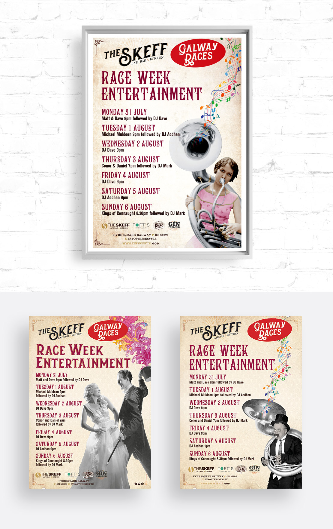 The Skeff 2017 Raceweek promotional campaign posters