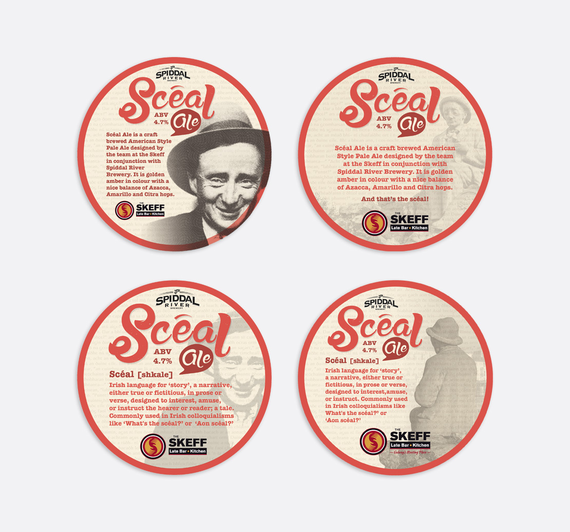 Scéal Ale promotional beermats