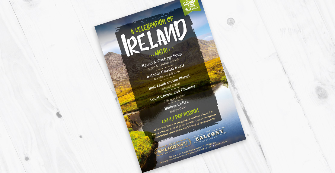 Tom Sheridan's 'A Celebration of Ireland' Galway Food Festival promotion