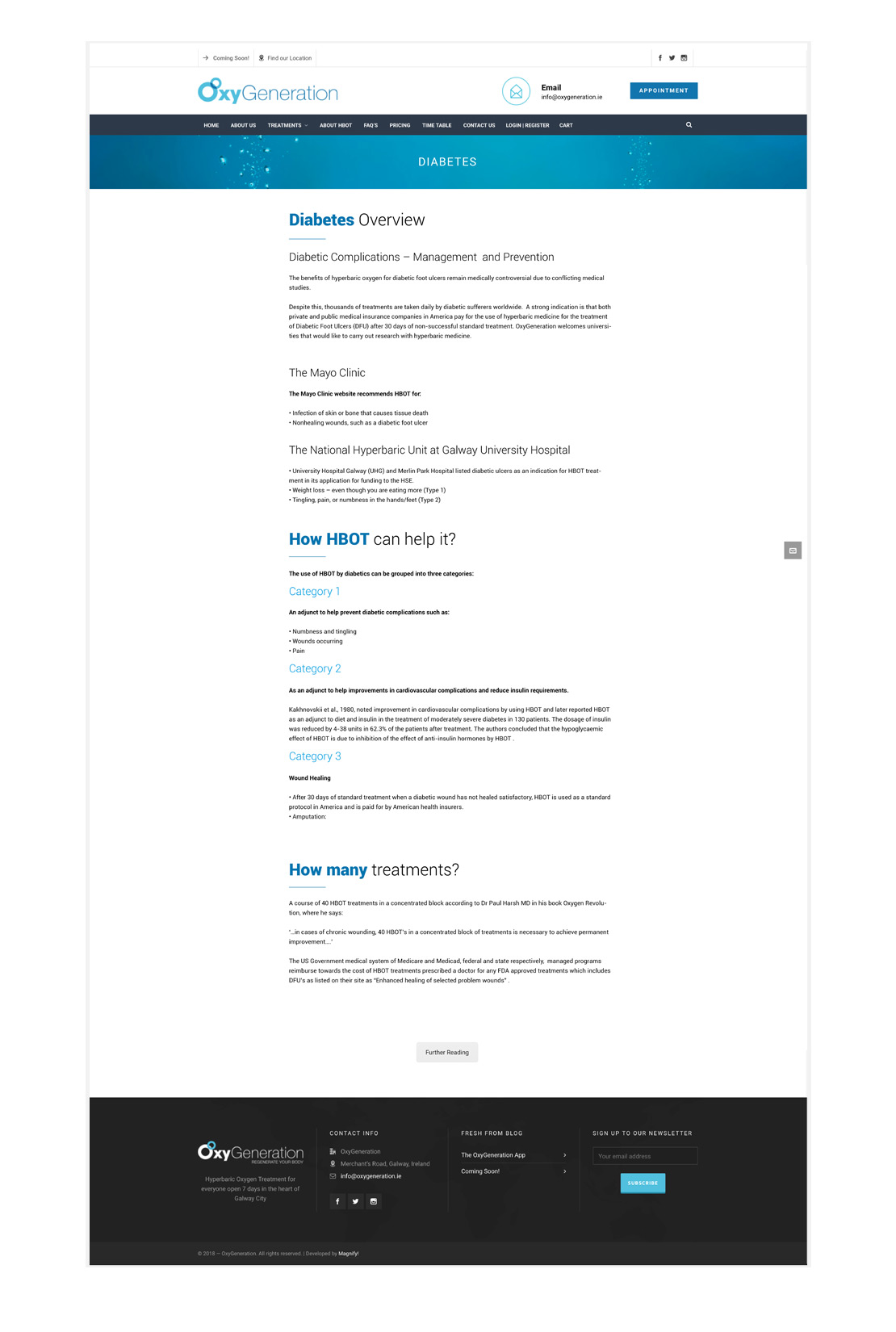 OxyGeneration page design concept
